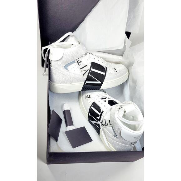 RRP$1080 VALENTINO GARAVANI Leather Sneakers US7 UK6 EU40 VLTN Logo Reflective main image 6
